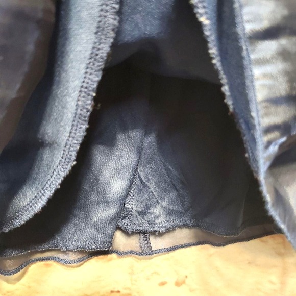 Thirty Third LA Babydoll Fairycore Crop Top Womens Large Blue Puff Sleeve Sheer - Picture 4 of 10